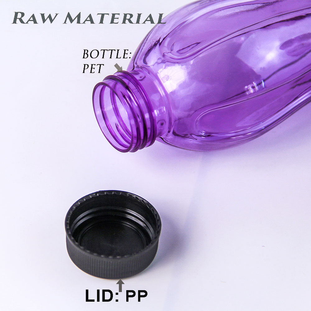 500ml PET Plastic Beverage Bottle 4×21cm Slim Twist Drinking Bottle