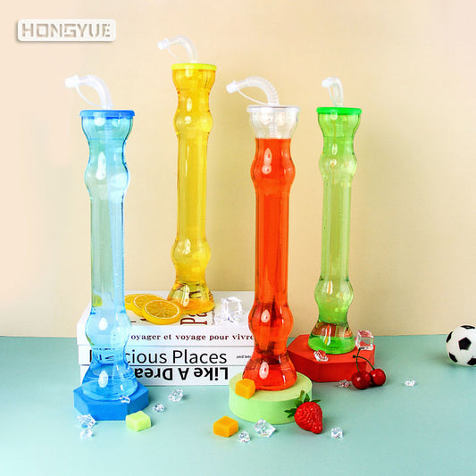 Wholesale 500ml Slushie Bottles Led Yard Cups for Party Cups with Lid and Straw Hot Selling