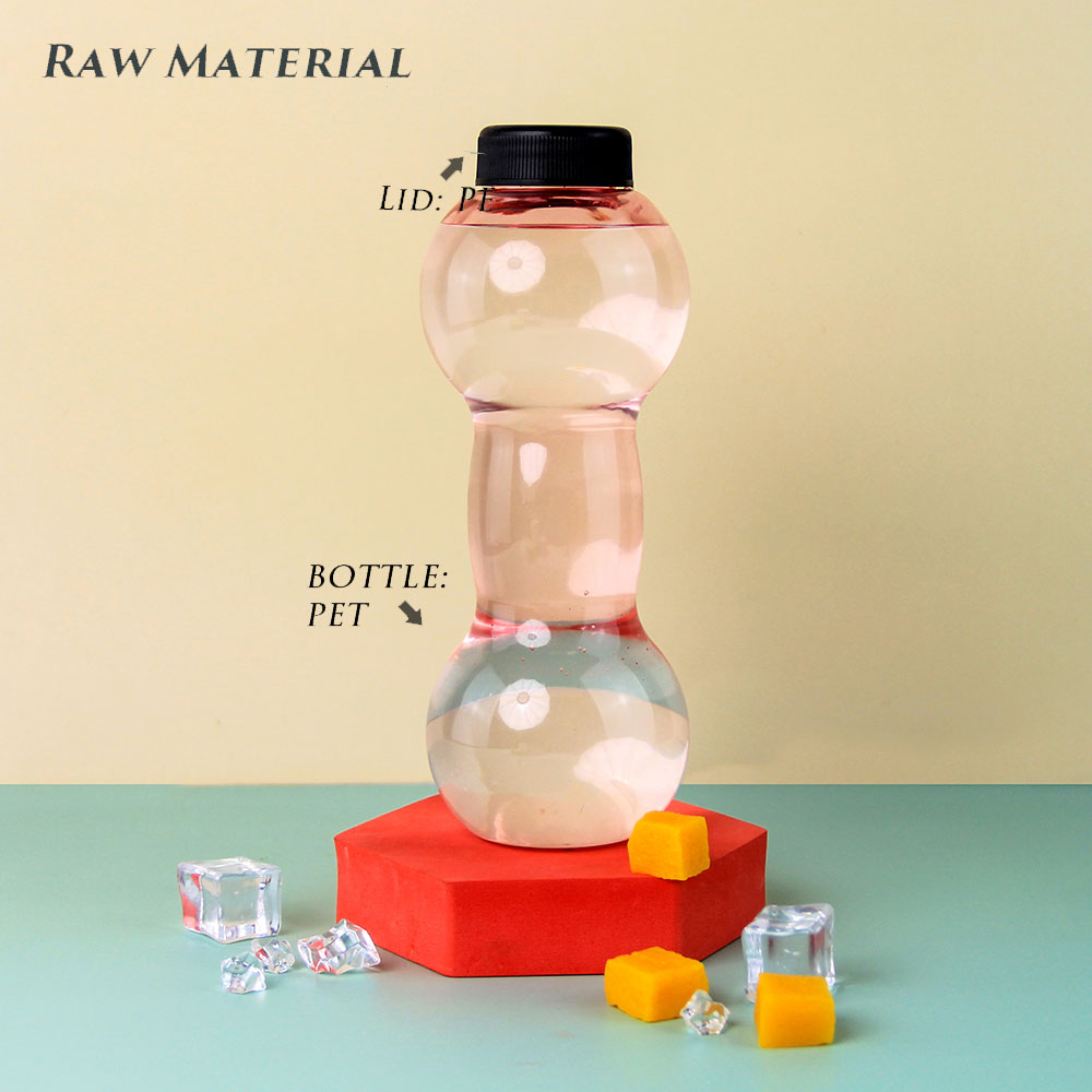 Triple Bubble Plastic Water Bottle 450-500ml Custom Print PET Drink Bottle Wholesale