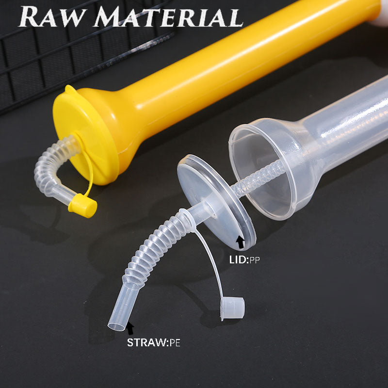 Cool Yellow Duck Tall Plastic Straw Cup 1000ML Reusable Party Tumbler Custom Logo Water Drink Cup