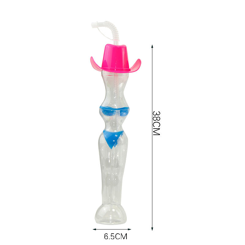 Botella para Granizados de 350 ml/12 oz, Vaso de Fiesta con Cabeza de Animal para Club Nocturno, Vaso de Plástico Personalizado para Granizados y Zumo