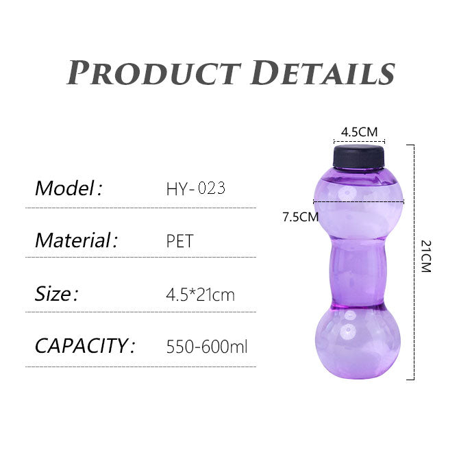 Triple Bubble Plastic Water Bottle 450-500ml Custom Print PET Drink Bottle Wholesale